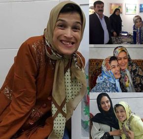 بیوگرافی فاطمه حمامی نقاش معلول و همسرش + عکس خواهر